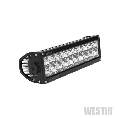 Westin Automotive LED LIGHT BAR LOWER PROFILE DOUBLE ROW 10IN FLOOD W/3W OSRAM BLACK, INCL HARNESS & BRACKETS 09-12230-20F